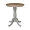 International Concepts Round 30 in Rd Top Pedestal Table, Counter Height, Hickory/Stone, 30 W, 30 L, 35.1 in H, Wood K41-30RT-6B - alternate 1